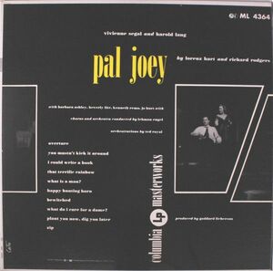 米LP Vivienne Segal & Harold Lang Pal Joey ML54364 Columbia Masterworks /00260