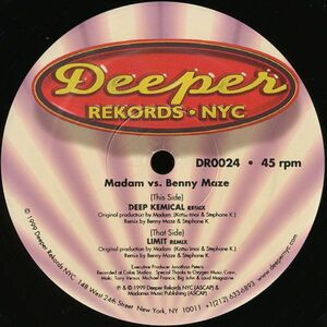 米12 Madam, Benny Maze Deep Kemical / Limit DR0024 Deeper Rekords NYC /00250