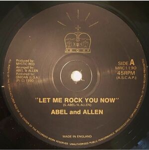 英12 Sonia Abel And Tony Allen Let Me Rock You Now / Gimme Back MRC1190 Mystic Red Corporation /00250