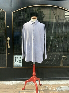 イギリス VINTAGE BONART ストライプ コットン ワークシャツ WORK shirt UK 古着 メンズ　ビンテージ 大きめ サイズ16 ネック40 MV300