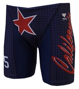 0034 * new goods unused swimsuit spats student TYR big Star star navy blue M size 