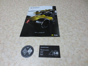  Renault 2017 Tokyo Motor Show Press kit * Press card &40 anniversary commemoration sticker attaching * rare goods *RENAULT* French blue mi-ting
