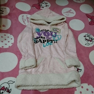  new goods unused with a hood . sweatshirt pink size 110