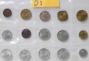ヨーロッパ・アメリカ・アジア　世界の硬貨セット (D)