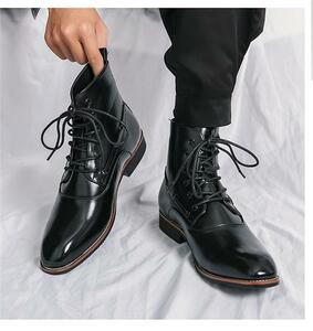 * new goods * men's TG21655-24.0cm/38 short boots black (2 color ) business shoes Work boots 