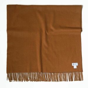 { domestic regular goods } John stone zJohnstons cashmere large size stole cashmere 100% dark Camel plain Solid Lee Mill z220905-76