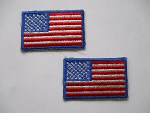 【送料無料・セット】アメリカ国旗 星条旗 パッチ刺繍ワッペン/FLAG PATCH米軍patchesフラッグUSAミリタリーA徽章アーミー装備サバゲー M55