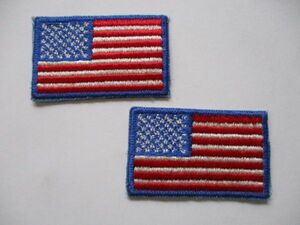 【送料無料・セット】アメリカ国旗 星条旗 パッチ刺繍ワッペン/FLAG PATCH米軍patchesフラッグUSAミリタリー徽章アーミー装備サバゲー M55