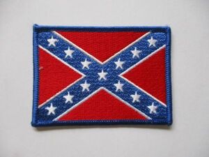 【送料無料】アメリカ南軍旗パッチ刺繍ワッペン/南北戦争FLAG PATCH米軍patchesフラッグUSAミリタリー徽章アーミー装備プレスリー M55