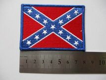 【送料無料】アメリカ南軍旗パッチ刺繍ワッペン/南北戦争FLAG PATCH米軍patchesフラッグUSAミリタリー徽章アーミー装備プレスリー M55_画像7