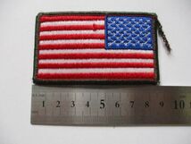 【送料無料】アメリカ国旗 星条旗 パッチ刺繍ワッペン/FLAG PATCH米軍patchesフラッグUSAミリタリーARMY徽章Hアーミー装備サバゲー M56_画像7