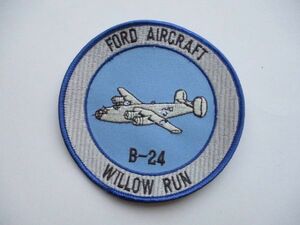 【送料無料】アメリカ陸軍航空軍FORD AIRCRAFTウィローランWILLOW RUN B-24パッチ刺繍ワッペン/フォード米陸空軍USAAF米軍US空軍USAAC M58