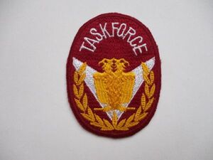 【送料無料】タスクフォースTASK FORCE任務部隊パッチ刺繍ワッペン/紋章ビンテージ海軍ネイビー双頭鷲ワシ月桂樹NAVYミリタリー M59