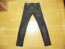 美品 DIESEL 20SS 069DW THEPPHA SLIM CARROT クラッシュ リペア加工 ストレッチ スリムデニム ジーンズ 黒 W27 L30 ディーゼル_画像6