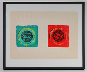 Art hand Auction POP ART 제목 DEP 아크릴화 사본 A4 사이즈 1/1 1980년 제작 M.kazama 액자 POP ART, 삽화, 그림, 아크릴, 구아슈