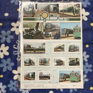 切手 フレーム 堺トラム 阪堺電車 SAKAI TRAM 80円×10枚 即決 ☆送料120円