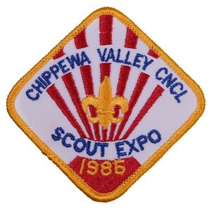KD18 80s CHIPPEWA VALLEY CNCL 1985 ボーイスカウト BSA ワッペン パッチ ロゴ エンブレム アメリカ 米国 USA 輸入雑貨