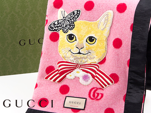 GUCCI Gucci средний дерево ограничение коллекция higchiyuuko сотрудничество покрывало одеяло постельные принадлежности шерсть 100% 140×170 пакет с ящиком не использовался 