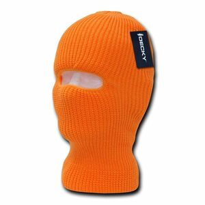 USA正規品 Decky ディッキー 1Hole タクティカル ニット フェイスマスク Balaclava バラクラバ 目出し帽 ネオンオレンジ 蛍光 