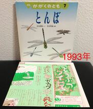 ◆未使用◆当時物「とんぼ」かがくのとも 折り込み付録付き　福音館　1993年　レトロ絵本　入手困難本_画像1