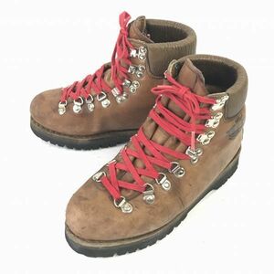 90s Vintage *San Michele* Vibram sole / -ply thickness original leather / trekking boots [39 24.5/ tea ] mountain climbing / mountaineering /Vintage*WB34-8