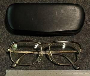 12金張り70sビンテージVISTAブロー型タイプ濃茶セル12KGFメタル眼鏡コンビフレーム70年代サーモント(メガネ伊達めがねサングラスrodenstock