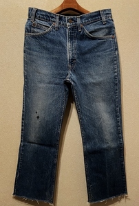 美色USA製80sビンテージLevi's517デニムW32L27アンクル短丈ブーツカット米国製アメリカ製US製ジーンズ80年代リーバイスLevisフレア (70s646