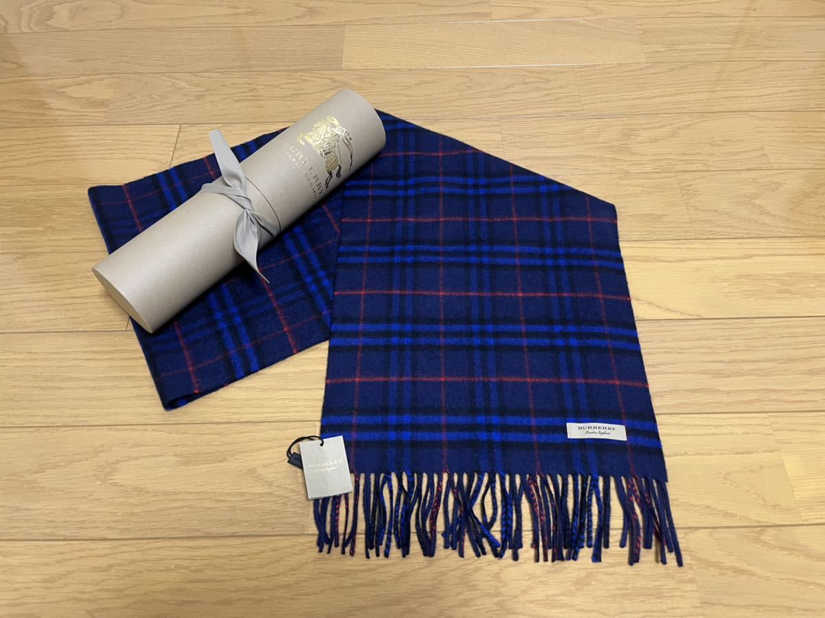 最新デザインの BURBERRY バーバリー マフラー カシミア100% ベージュ