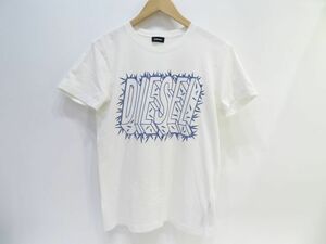 130s●Diesel ディーゼル ロゴ プリント Tシャツ 半袖 T-Diego-SL ホワイト サイズ：S ※中古