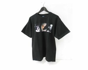 131s●APPLEBUM アップルバム プリント Tシャツ カットソー 半袖 ブラック サイズ：L ※中古