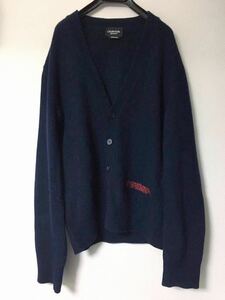 Calvin Klein 205w39nyc 18AW Italy made Roo z Silhouette cardigan knitted embroidery RAF SIMONS design wool 