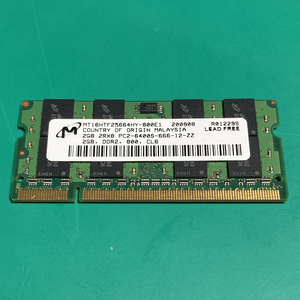 Micron ノートPC用メモリ PC2-6400 2GB MT16HTF25664HY-800E1 ジャンク品 N00114