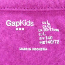 ギャップキッズ 長袖カットソー ビックロゴプリント カットソー 女の子用 140サイズ 紫 キッズ 子供服 GAPKids_画像3