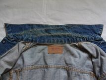 ☆ 70s USA製 ビンテージ Levi's リーバイス 71205 70505 ロング丈 デニム ジャケット size40 ☆古着 Gジャン インディゴ 3rd 4th 557 60s_画像8