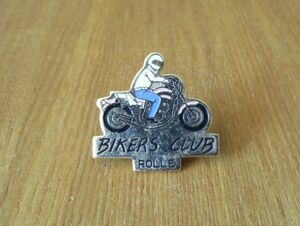 古いピンバッジ：BIKERS CLUB バイカーズクラブ ROLLE ビンテージ バイク オートバイ 車 レース ピンズ #K