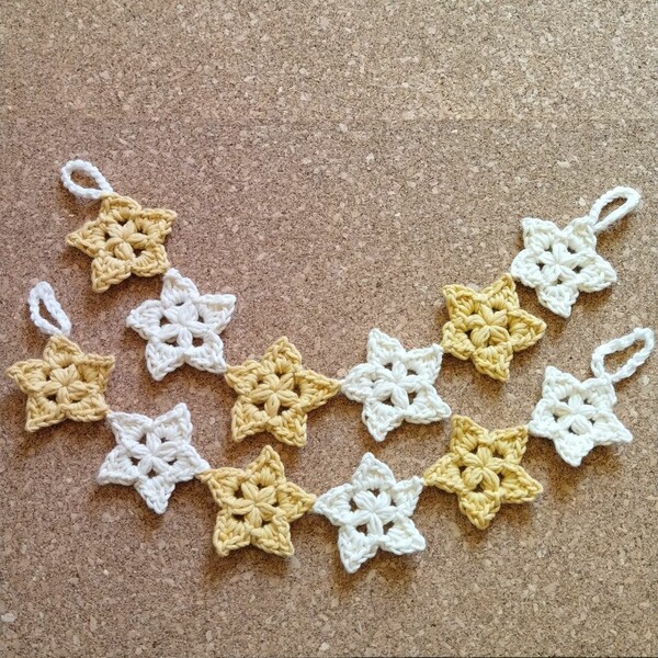 カーテンタッセル 星 ハンドメイド 手編み