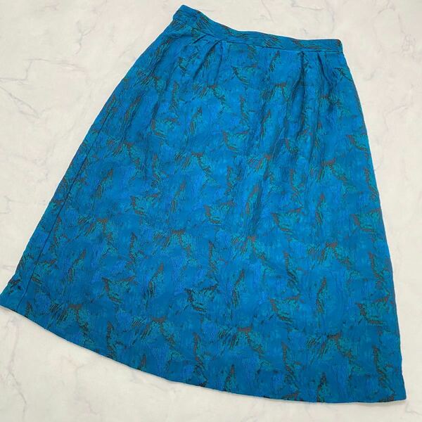 【VINTAGE】FEVER インド製 サテンジャガード 台形スカート