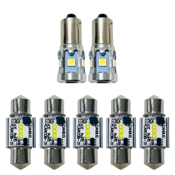 鬼爆 200系 レジアスエース 4型 スーパーGL標準 交換用 LED ルームランプ バルブセット 室内灯 車内照明 読書灯 ウェッジ球 カスタムパーツ