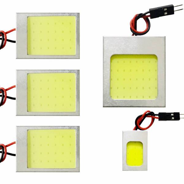 ダイハツ タント エグゼ カスタム L455S L465S T10 LED 室内灯 超爆光 アルミフレーム付 全面発光 COBパネル ルームランプ 5個セット