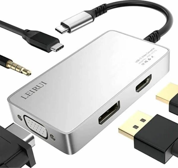 多機能1台5役　USB ハブ　Type-C 4K対応　映像変換器 