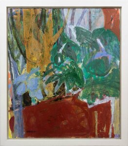 Art hand Auction Pintura al óleo verde de Yasuko Dubois - Galería Hokkaido, cuadro, pintura al óleo, pintura de naturaleza muerta
