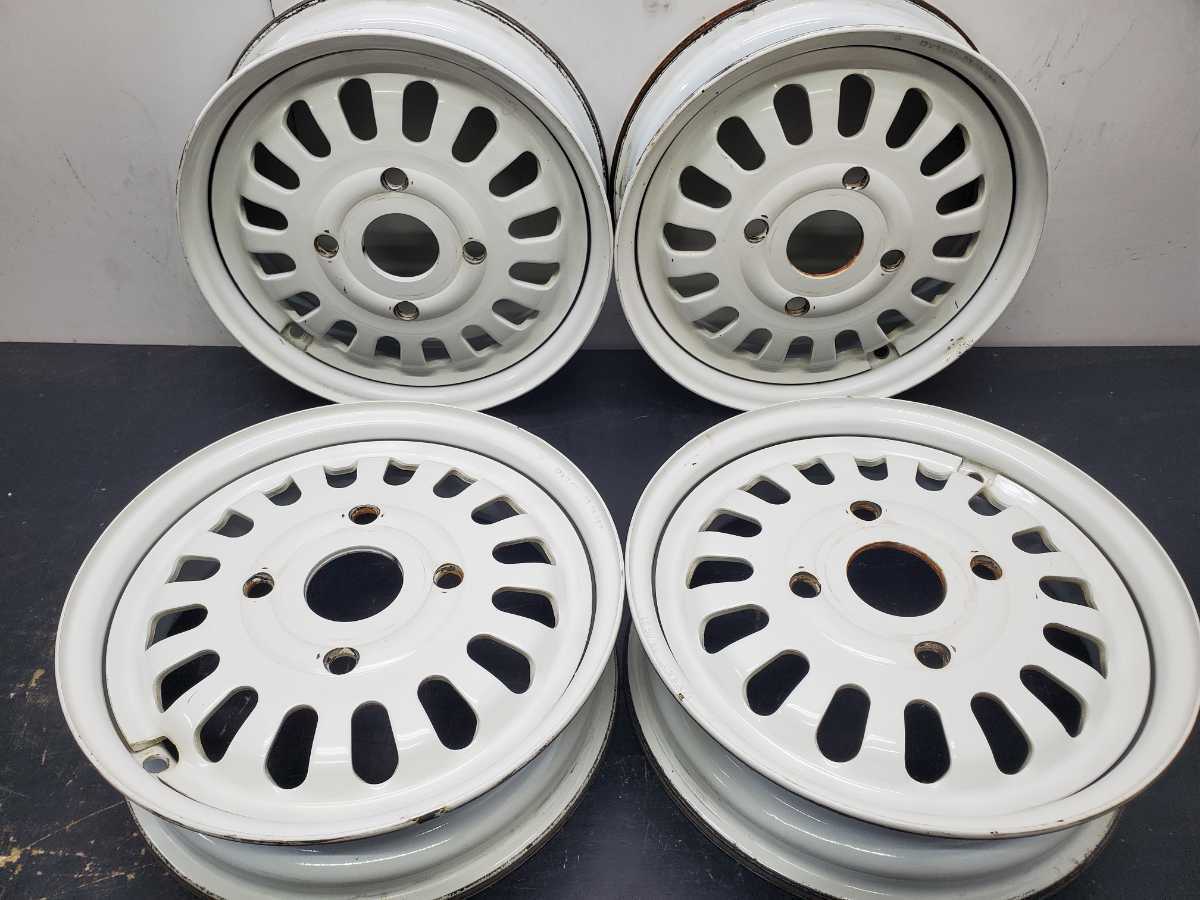 昭和 12インチ【PCD114.3】三菱 スズキ 旧車 軽自動車 スチール 白