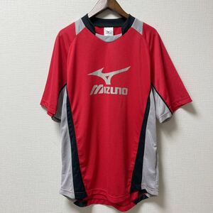 Mizuno ミズノ 半袖 プラクティスシャツ Mサイズ レッド ポリエステル サッカー フットサル