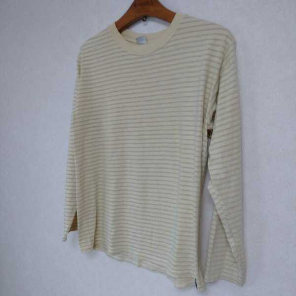 USA製 GoodOn ボーダー長袖Tシャツ クリーム M