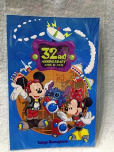 東京ディズニーランド　32周年　ポストカード　新品