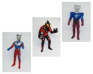 ■3体■ウルトラマンゼロ・ベリアル・サーガソフビ