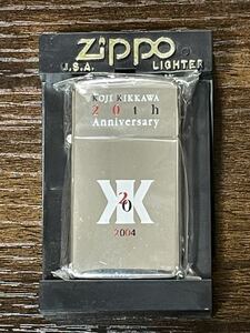 zippo KOJI KIKKAWA 20th Anniversary 吉川晃司 前面刻印 2003年製 20周年記念 スリム デットストック プラケース 保証書