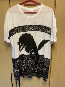 国内正規 13SS JIL SANDER ジルサンダー ウルフ シルエット 狼 Tシャツ 白黒 M 706010 MF247708 41