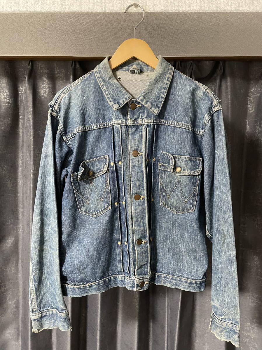 リー Lee デニムジャケット Gジャン ケミカル ブリーチ加工 1st L 一流