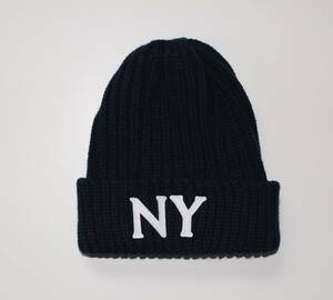 美品 UNITED ARROWS green label relaxing　NY ニューヨーク ニット帽 キャップ CAP 帽子 男女兼用